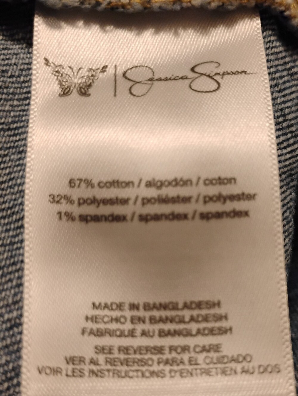 Jessica Simpson Cherry Barrel Utility Patch Jean in Medium Wash Size Plus 24W - Picture 16 of 16